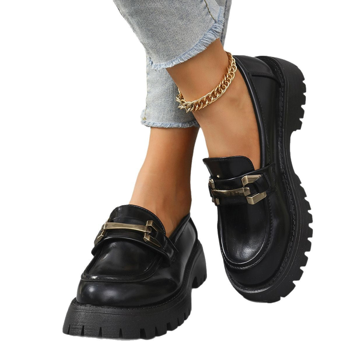 Harper | Women's Platform Loafers | Metal Buckle · PNY