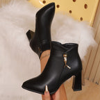 Harper | Women's Pointed-Toe Boots | Block Heel · PNY