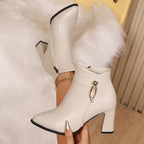Harper | Women's Pointed-Toe Boots | Block Heel · PNY