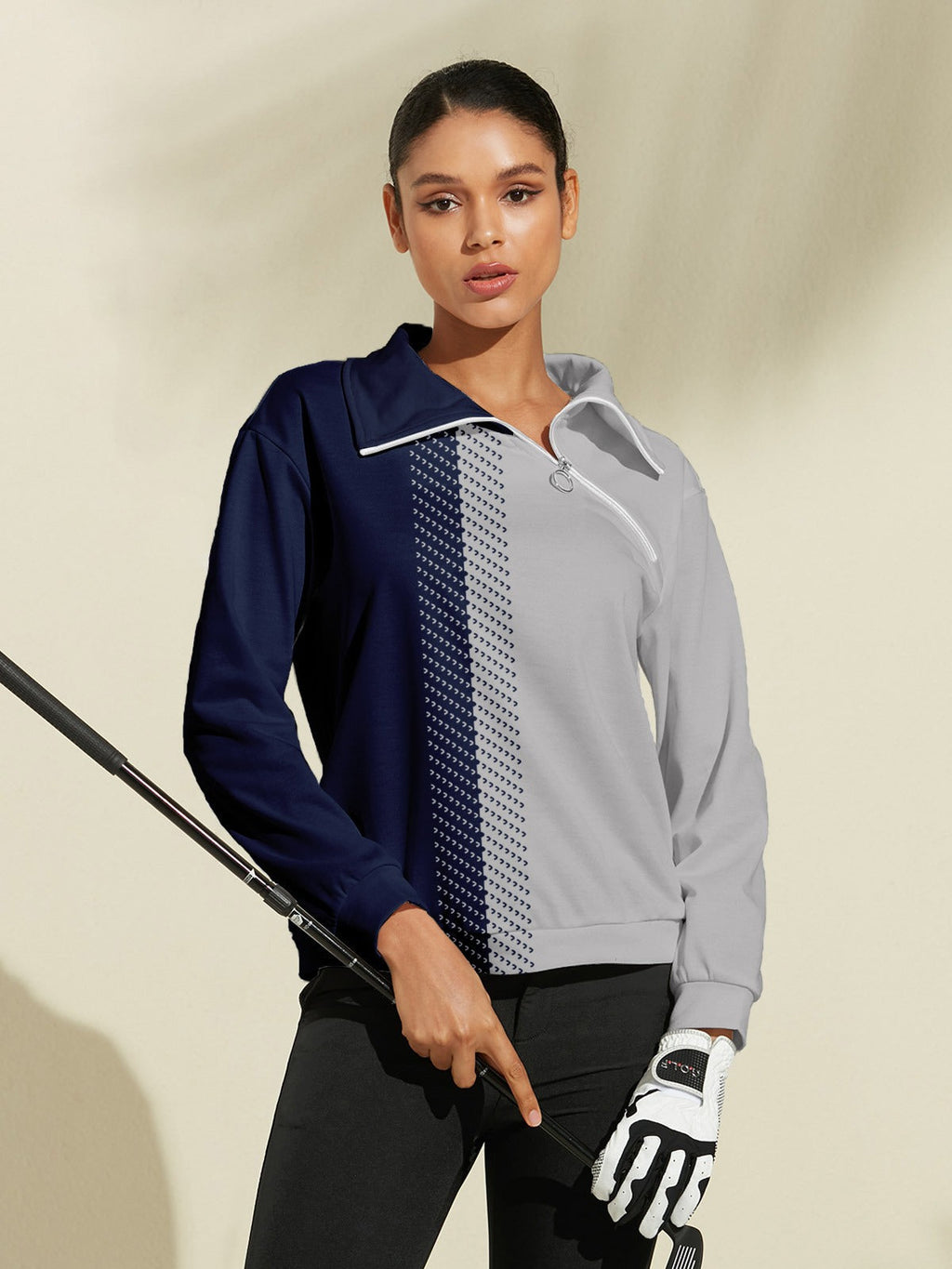 Harper | Women's Quarter-Zip Sweatshirt | Colorblock Golf · PNY