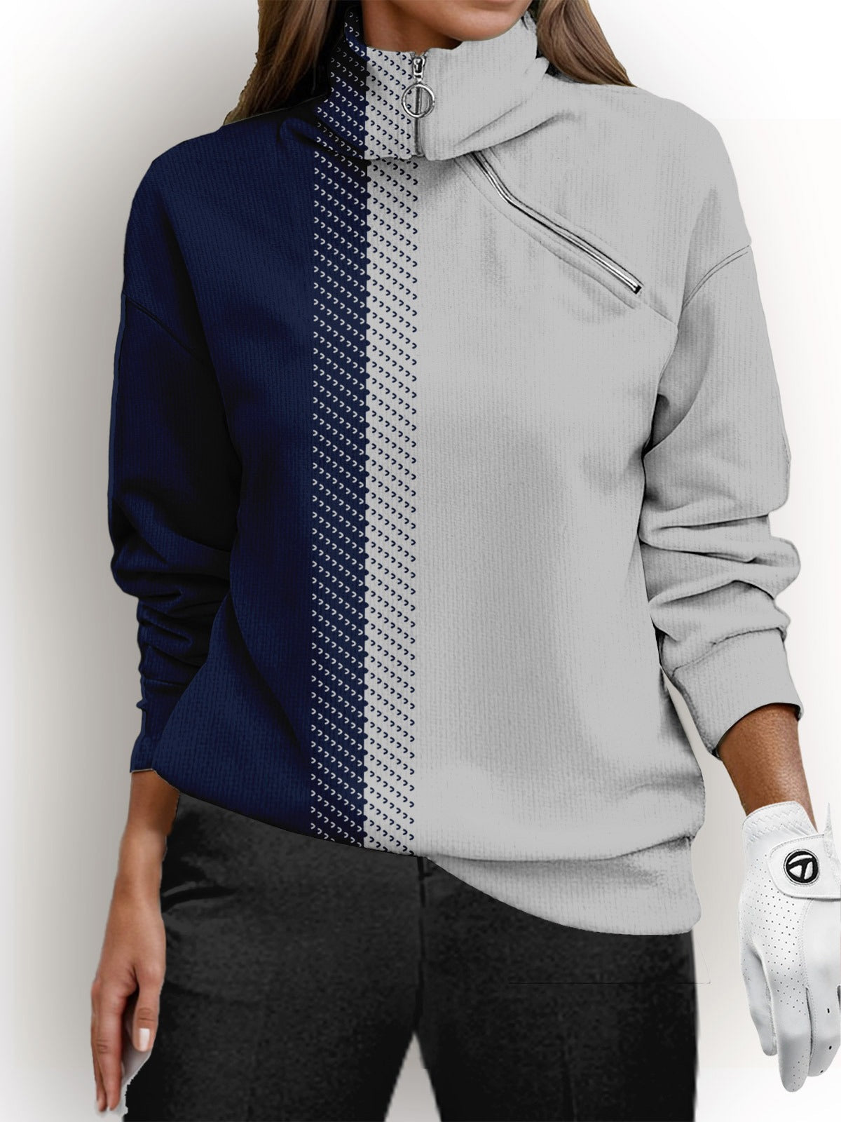 Harper | Women's Quarter-Zip Sweatshirt | Colorblock Golf · PNY