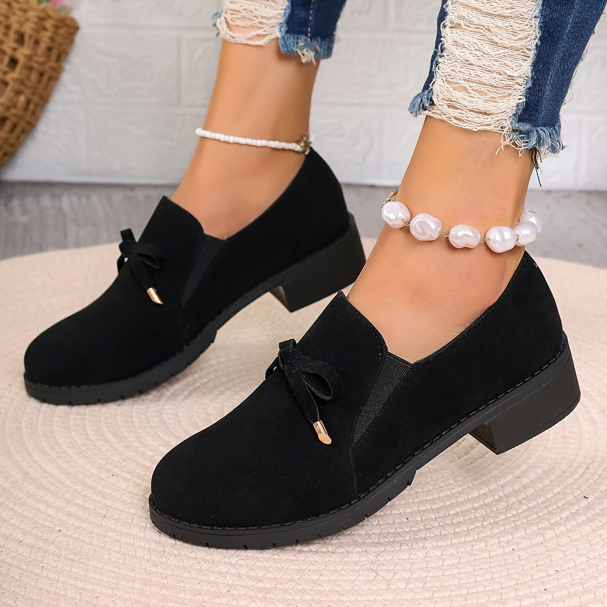 Harper | Women's Slip-On Loafers | Bow Detail · PNY