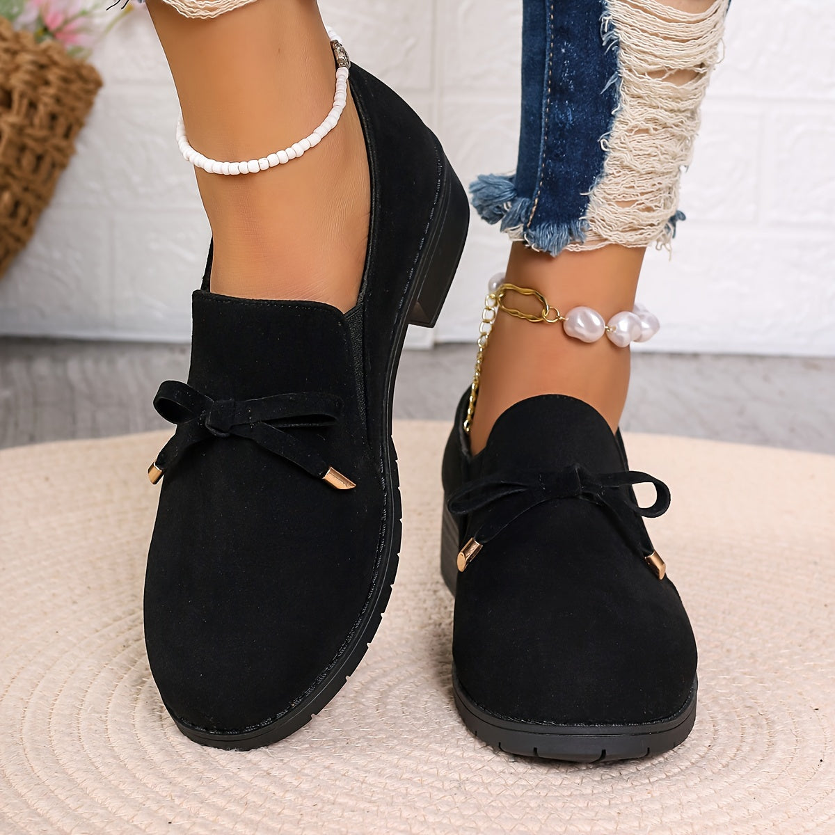 Harper | Women's Slip-On Loafers | Bow Detail · PNY