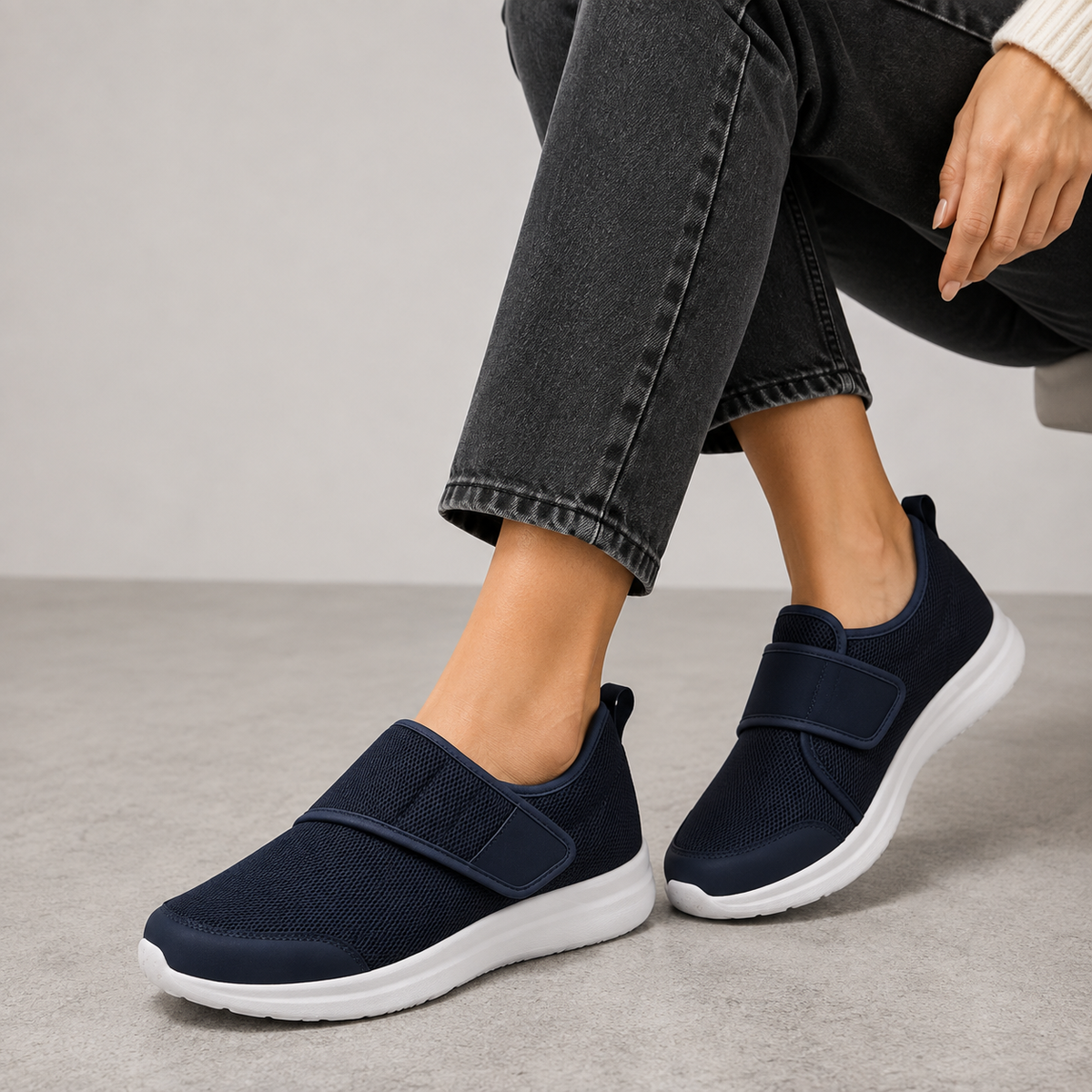 Harper | Women's Slip-On Sneakers | Hook-and-Loop Strap · PNY