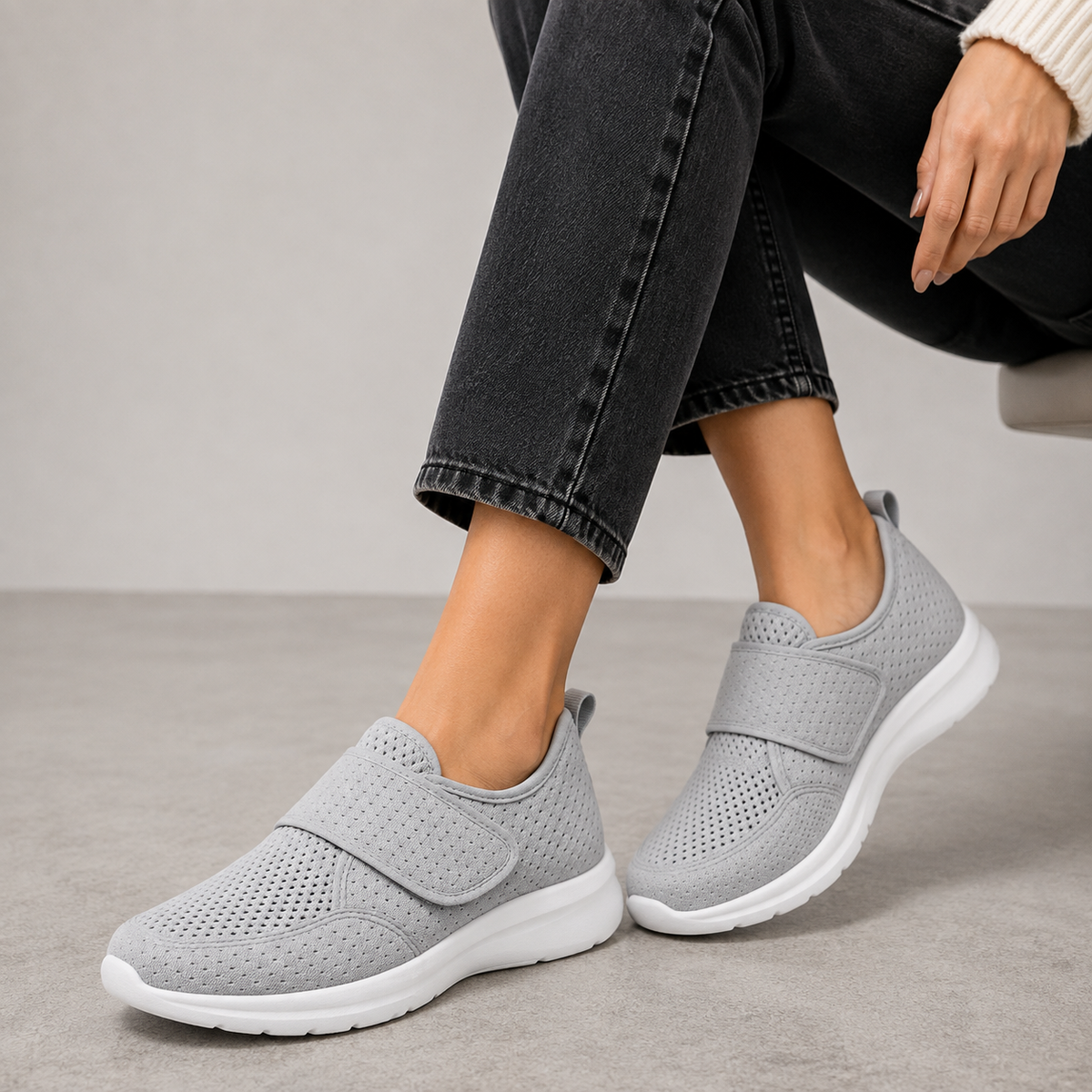 Harper | Women's Slip-On Sneakers | Hook-and-Loop Strap · PNY