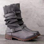 Harper | Women's Slouch Boots | Knit Buckle · PNY