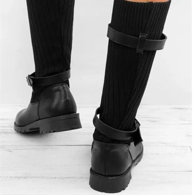 Harper | Women's Slouch Boots | Knit Buckle · PNY