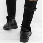Harper | Women's Slouch Boots | Knit Buckle · PNY