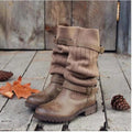 Harper | Women's Slouch Boots | Knit Buckle
