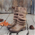 Harper | Women's Slouch Boots | Knit Buckle · PNY