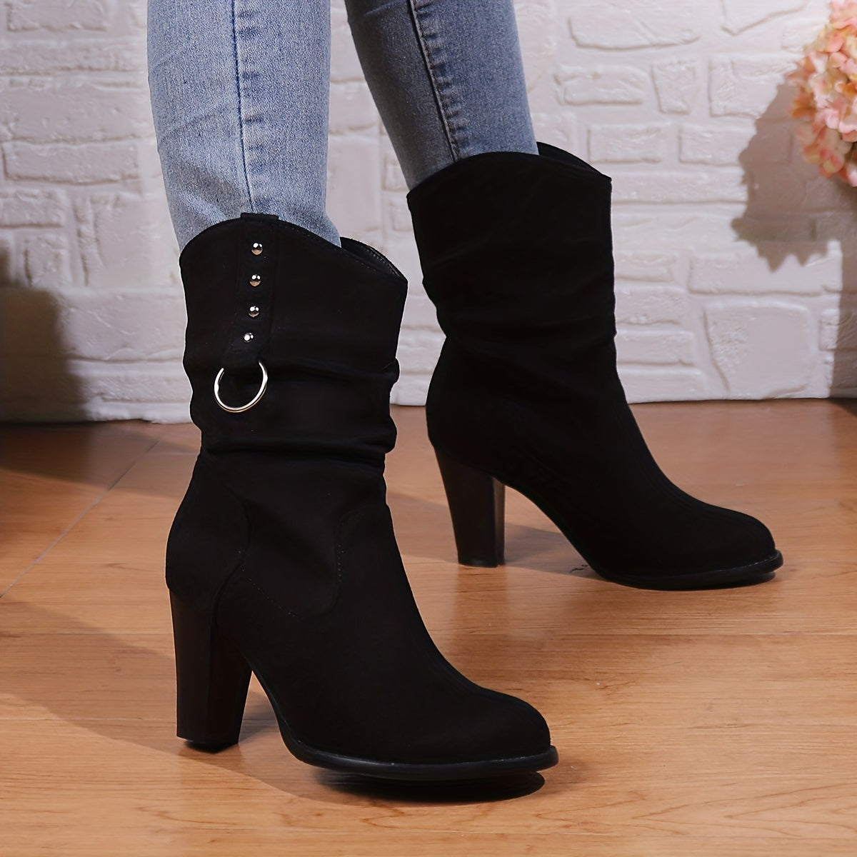 Harper | Women's Slouchy Boots | Block Heel · PNY