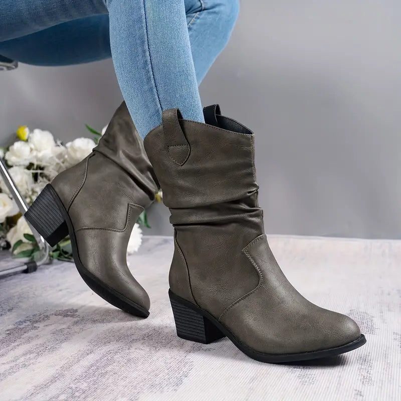 Harper | Women's Slouchy Boots | Block Heel · PNY