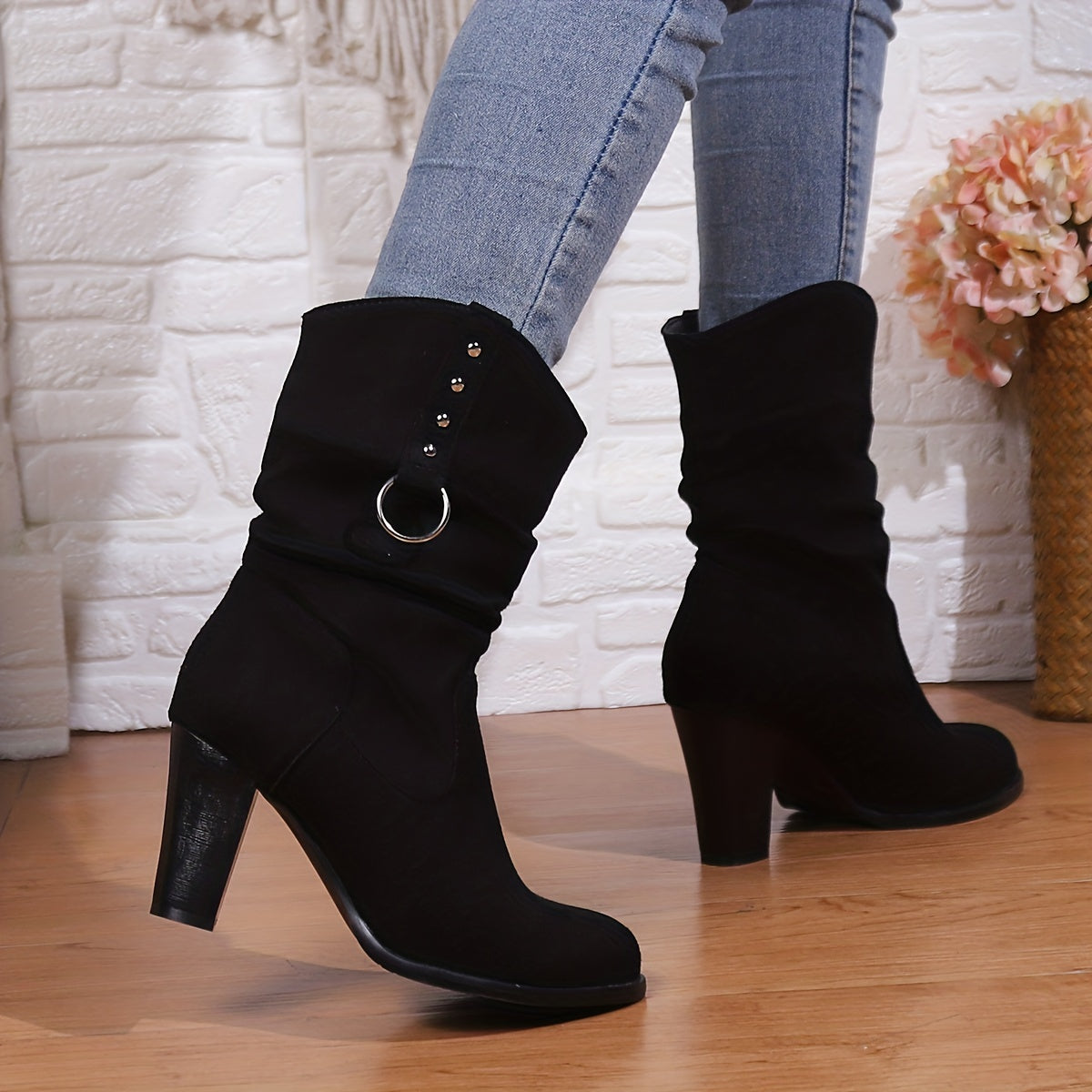 Harper | Women's Slouchy Boots | Block Heel · PNY