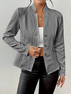 Harper | Women's Textured Blazer | Button-Front · PNY