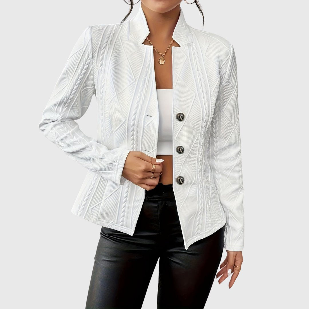 Harper | Women's Textured Blazer | Button-Front · PNY