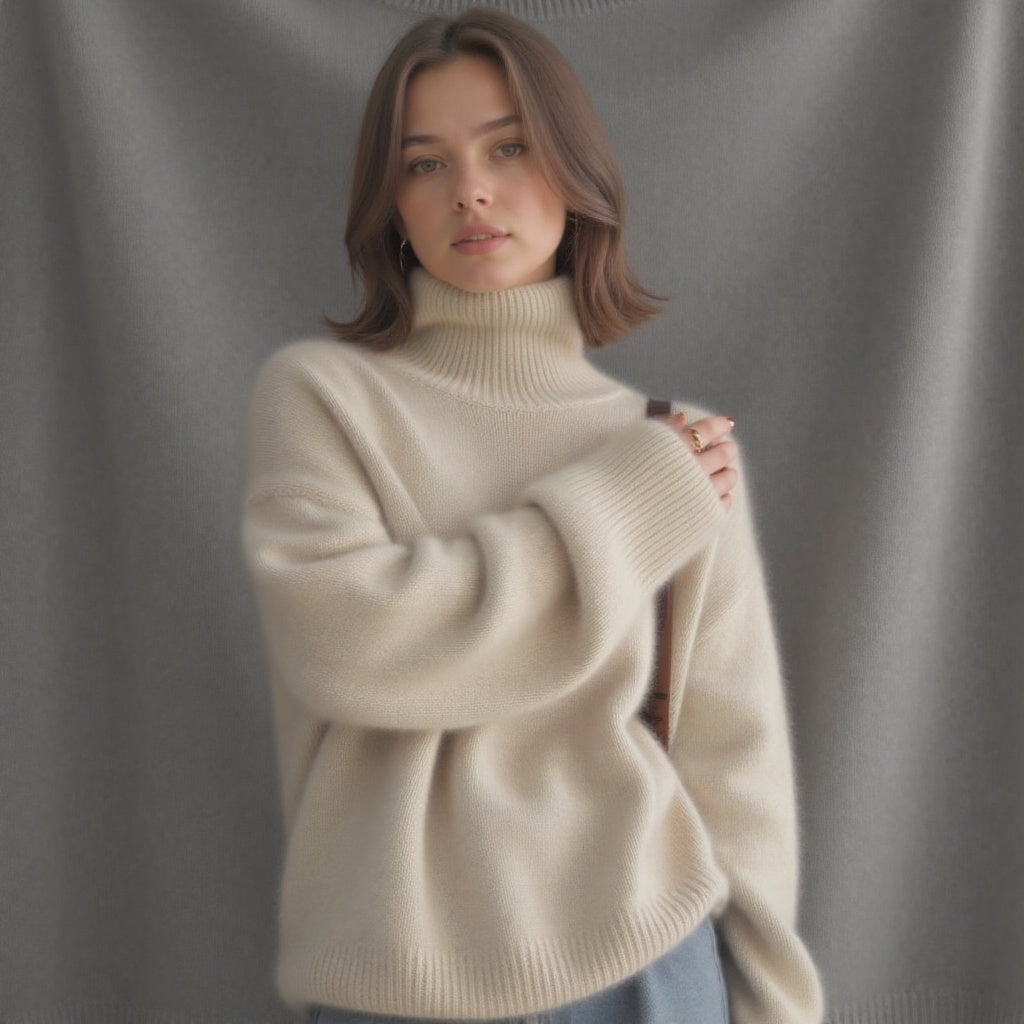 Harper | Women's Turtleneck Sweater | Ribbed Cuffs · PNY
