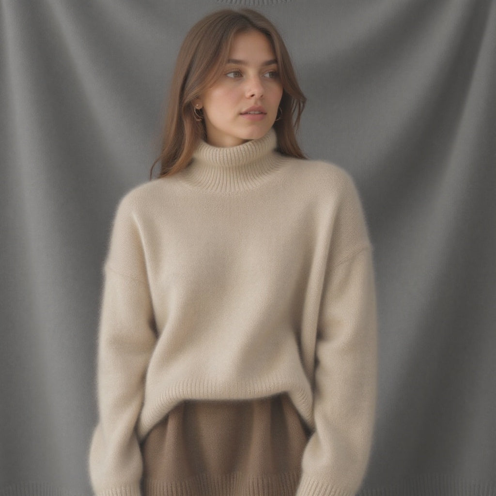 Harper | Women's Turtleneck Sweater | Ribbed Cuffs · PNY