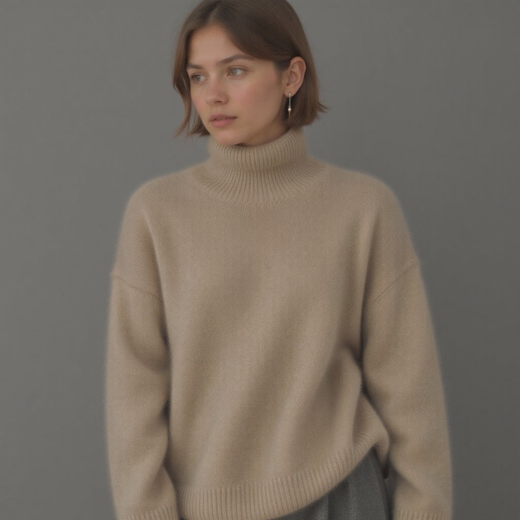 Harper | Women's Turtleneck Sweater | Ribbed Cuffs · PNY