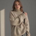 Harper | Women's Turtleneck Sweater | Ribbed Cuffs · PNY