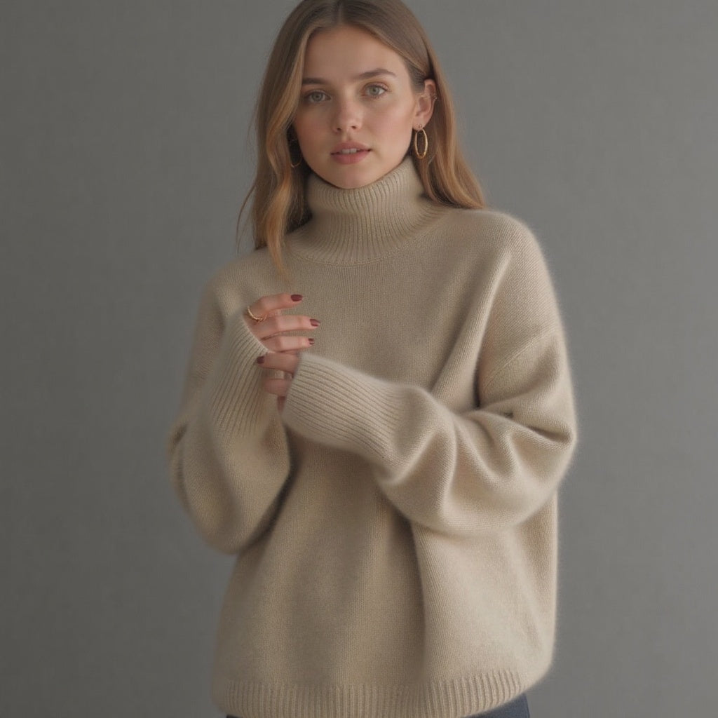 Harper | Women's Turtleneck Sweater | Ribbed Cuffs · PNY