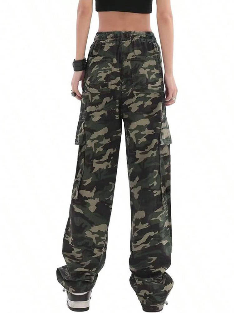 Harper | Women's Wide-Leg Cargo Pants | Camo Print · PNY