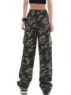 Harper | Women's Wide-Leg Cargo Pants | Camo Print · PNY