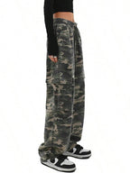 Harper | Women's Wide-Leg Cargo Pants | Camo Print · PNY