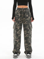 Harper | Women's Wide-Leg Cargo Pants | Camo Print · PNY