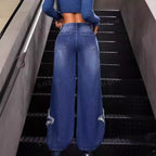 Harper | Women's Wide-Leg Jeans | Distressed Denim · PNY