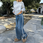 Harper | Women's Wide-Leg Jeans | Side Stripe · PNY