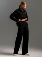 Harper | Women's Wide-Leg Knit Set | Collared Top · PNY