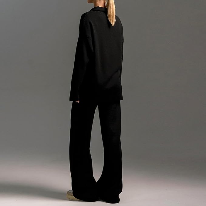 Harper | Women's Wide-Leg Knit Set | Collared Top · PNY