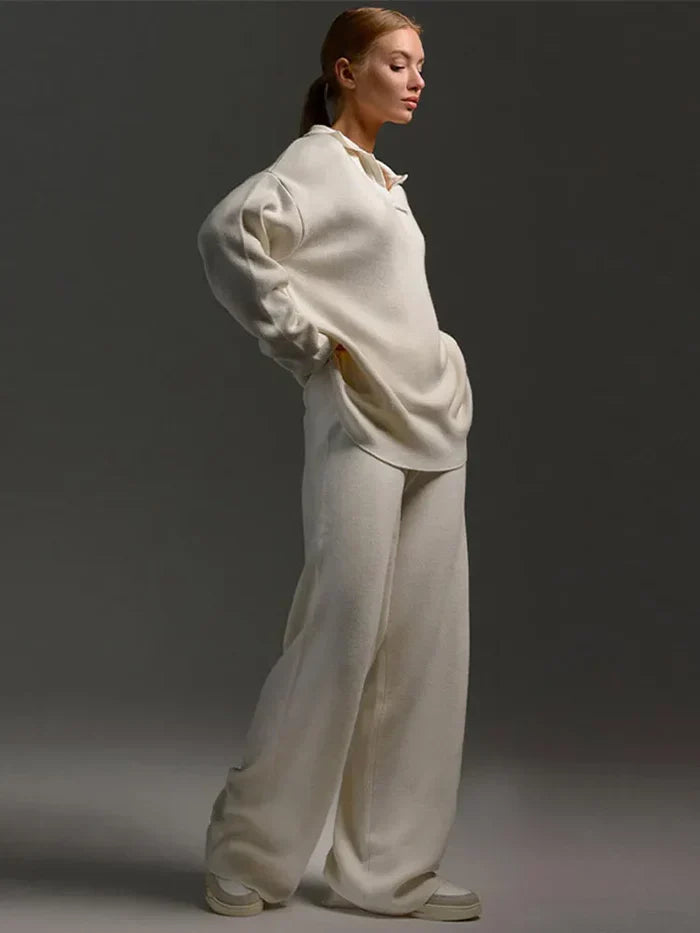 Harper | Women's Wide-Leg Knit Set | Collared Top · PNY