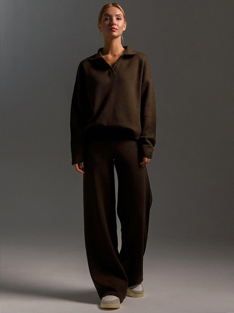 Harper | Women's Wide-Leg Knit Set | Collared Top · PNY