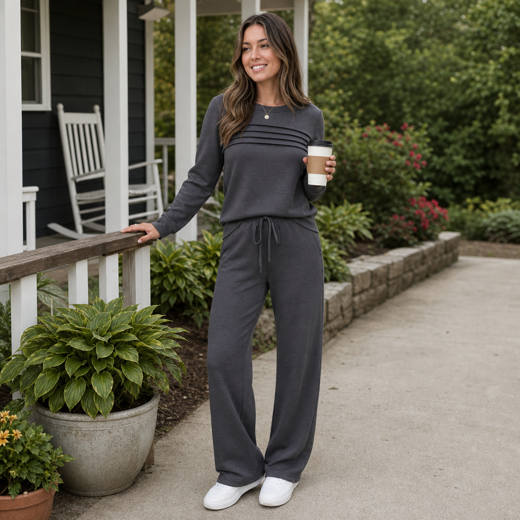 Harper | Women's Wide-Leg Loungewear Set | Drawstring Pants · PNY