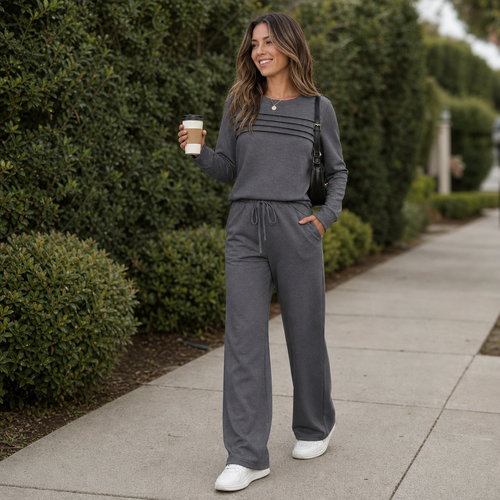 Harper | Women's Wide-Leg Loungewear Set | Drawstring Pants · PNY