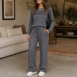 Harper | Women's Wide-Leg Loungewear Set | Drawstring Pants