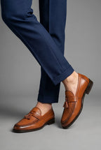 Harrison | Men's Slip-On Dress Shoes | Low Profile Tassel Detail · PNY