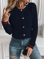 Hazel | Women's Button-Up Cardigan | Cable Knit · PNY