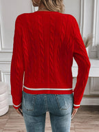 Hazel | Women's Button-Up Cardigan | Cable Knit · PNY
