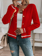 Hazel | Women's Button-Up Cardigan | Cable Knit · PNY