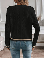Hazel | Women's Button-Up Cardigan | Cable Knit · PNY