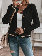 Hazel | Women's Button-Up Cardigan | Cable Knit · PNY