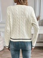 Hazel | Women's Button-Up Cardigan | Cable Knit · PNY