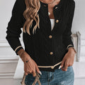 Hazel | Women's Button-Up Cardigan | Cable Knit