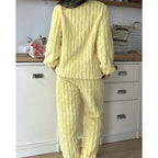 Hazel | Women's Button-Up Pajama Set | Fleece · PNY