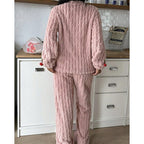 Hazel | Women's Button-Up Pajama Set | Fleece · PNY
