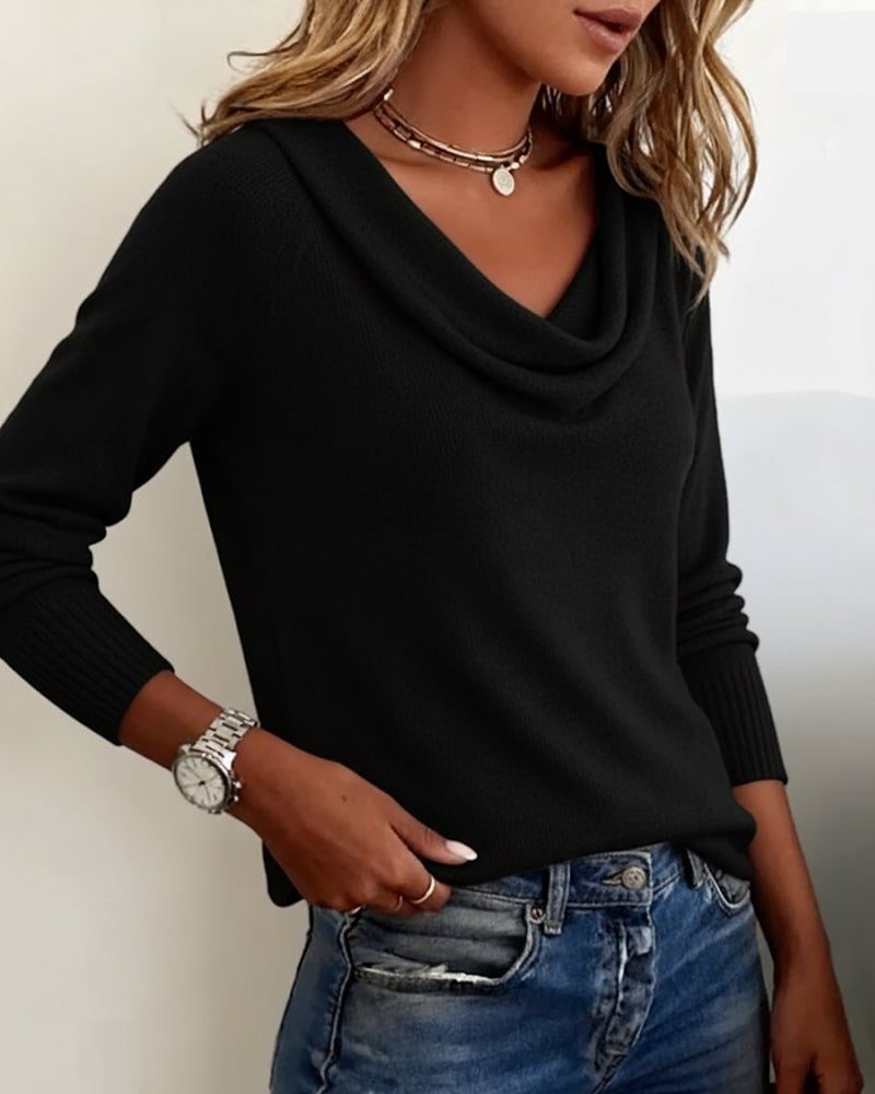 Hazel | Women's Cowl Neck Sweater | Cozy Knit · PNY