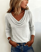Hazel | Women's Cowl Neck Sweater | Cozy Knit · PNY
