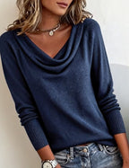 Hazel | Women's Cowl Neck Sweater | Cozy Knit · PNY
